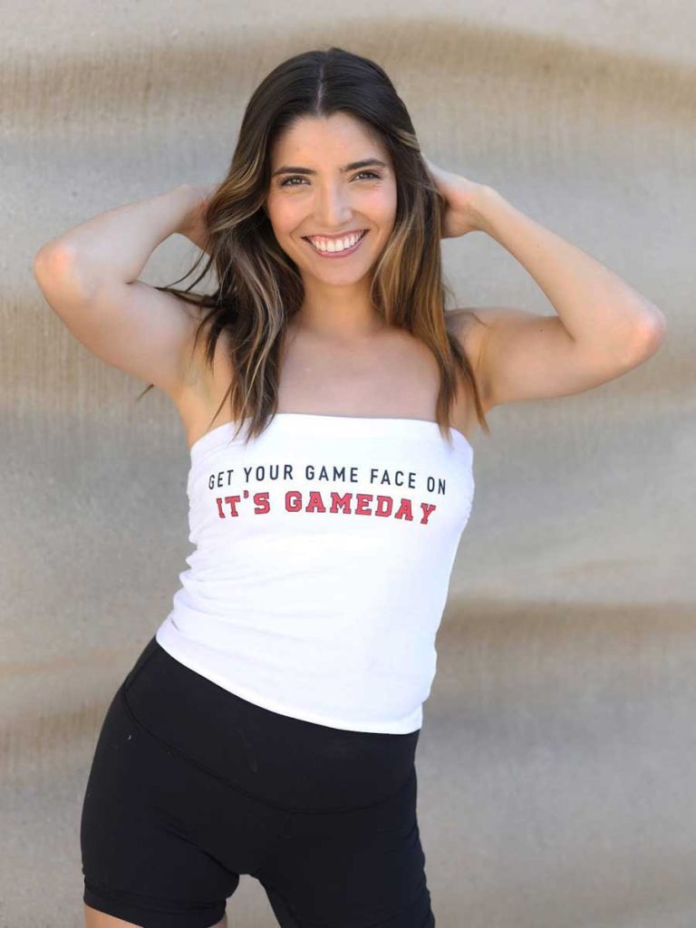 Red Game Face Tube Top - Izzy & RileyCollection