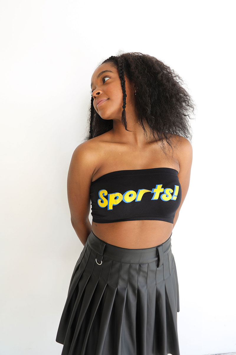 Sports Bandeau Blue and Gold