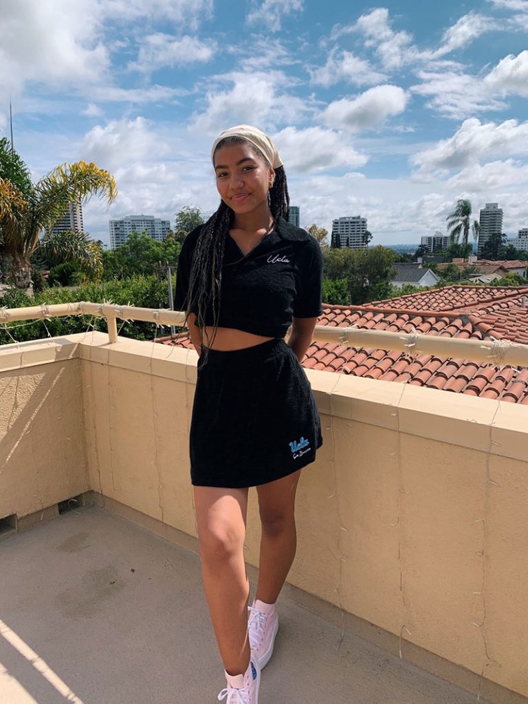 UCLA Terry Cloth Skirt - Black